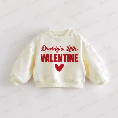 DADDY'S LITTLE VALENTINE Baby Kleinkind Creme Liebe Sweatshirt - Creme - 3-5J - image 1