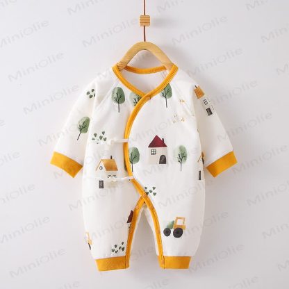 Baby Garden Cottage Warmer Pyjama Strampler - Orange - 3-6M - image 1