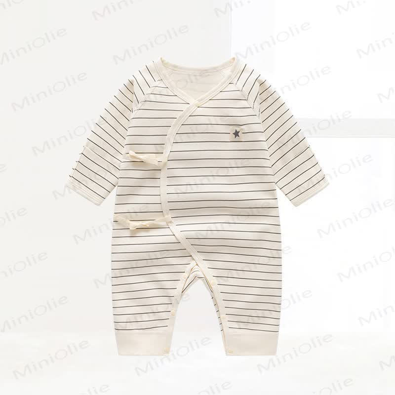 Baby Kimono- Strampler für Neugeboren - Weiß - 12-18M - image 3