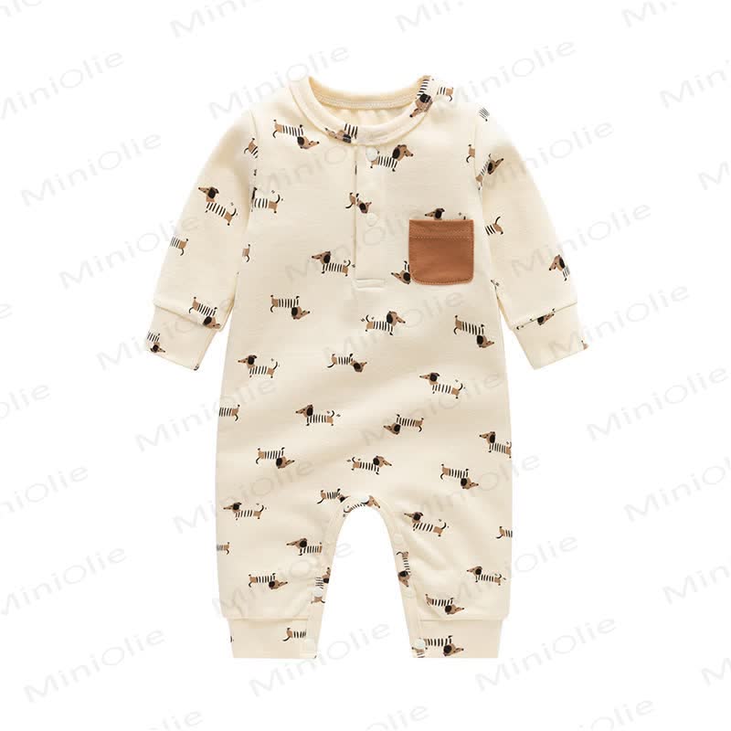 Baby Strampler mit Dackel- Strampler - Beige - 18-24M - image 2