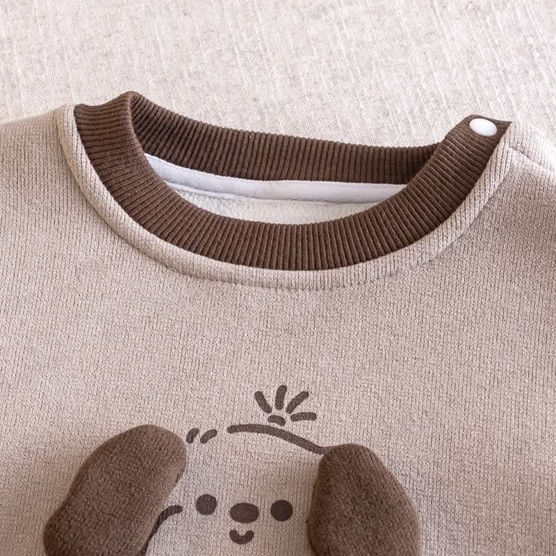 Hapi Yogurl Puppy Baby Kleinkind Junge Farbblock Vlies 2-teiliges Set - image 6