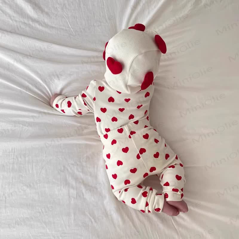 Baby Liebe/Streifen/ Punkt 2-teiliges Set - Beige Liebe - 18-24M - image 1