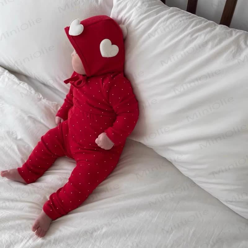 Baby Liebe/Streifen/ Punkt 2-teiliges Set - Roter Punkt - 18-24M - image 3