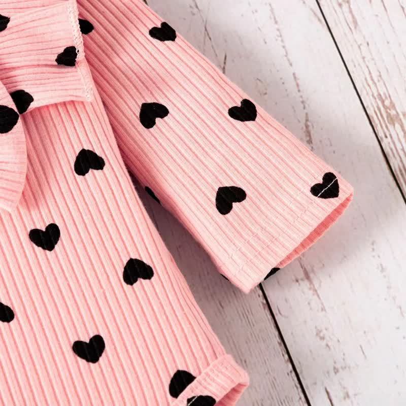 Baby Girl Liebe Flying Sleeves Schleife Strampler & Hose mit Schleife - image 10