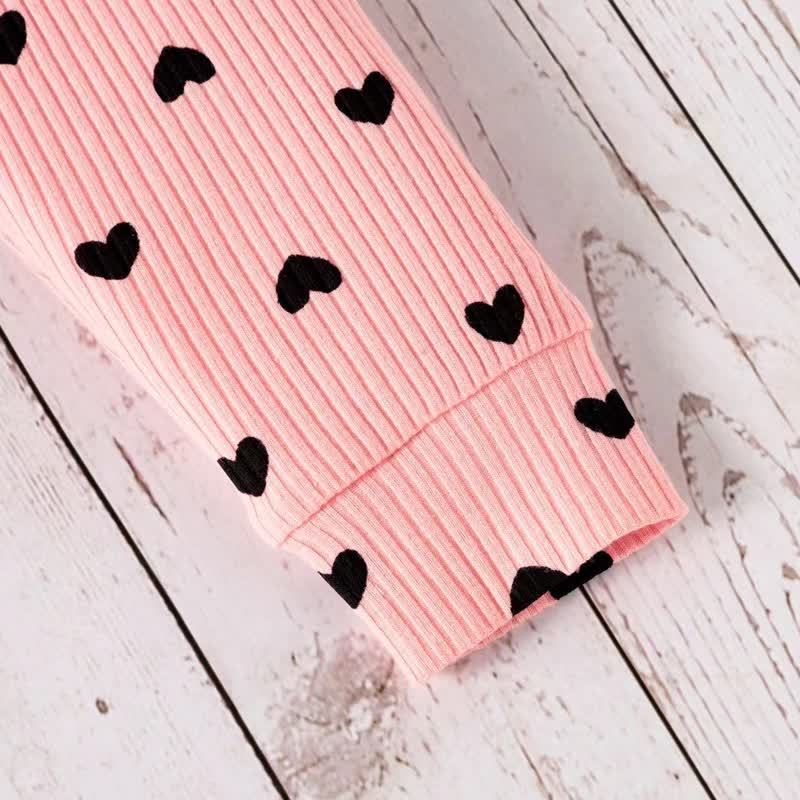 Baby Girl Liebe Flying Sleeves Schleife Strampler & Hose mit Schleife - image 13