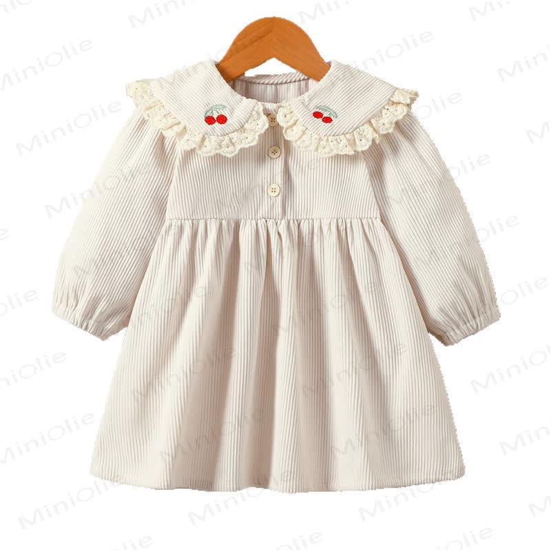 Kleid aus Kirsche Cord für Baby und Kleinkind - image 2