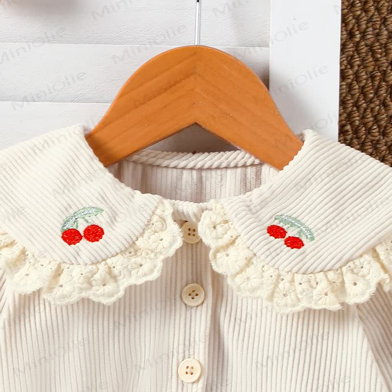 Kleid aus Kirsche Cord für Baby und Kleinkind - image 4