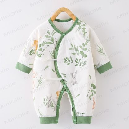 Strampler Baby -Schlafanzug mit Hasen- und Pyjama - Grün - 3-6M - image 1