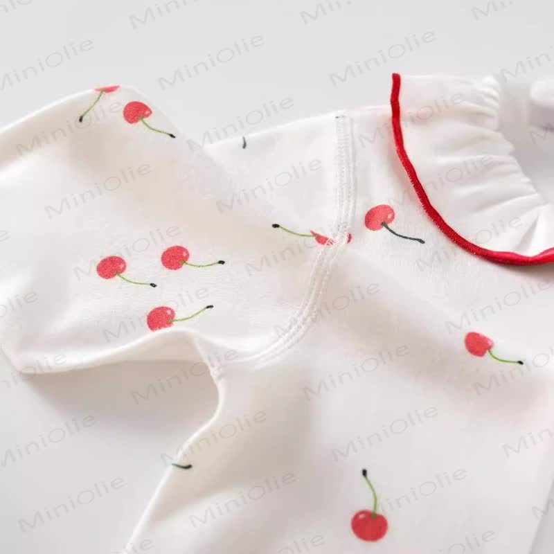 Baby Pyjama mit Kirsche für Neugeboren - image 3
