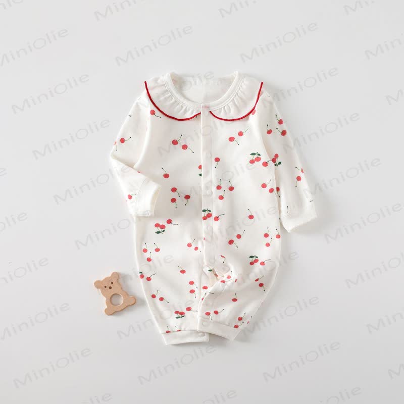 Baby Pyjama mit Kirsche für Neugeboren - Rot - 18-24M - image 1
