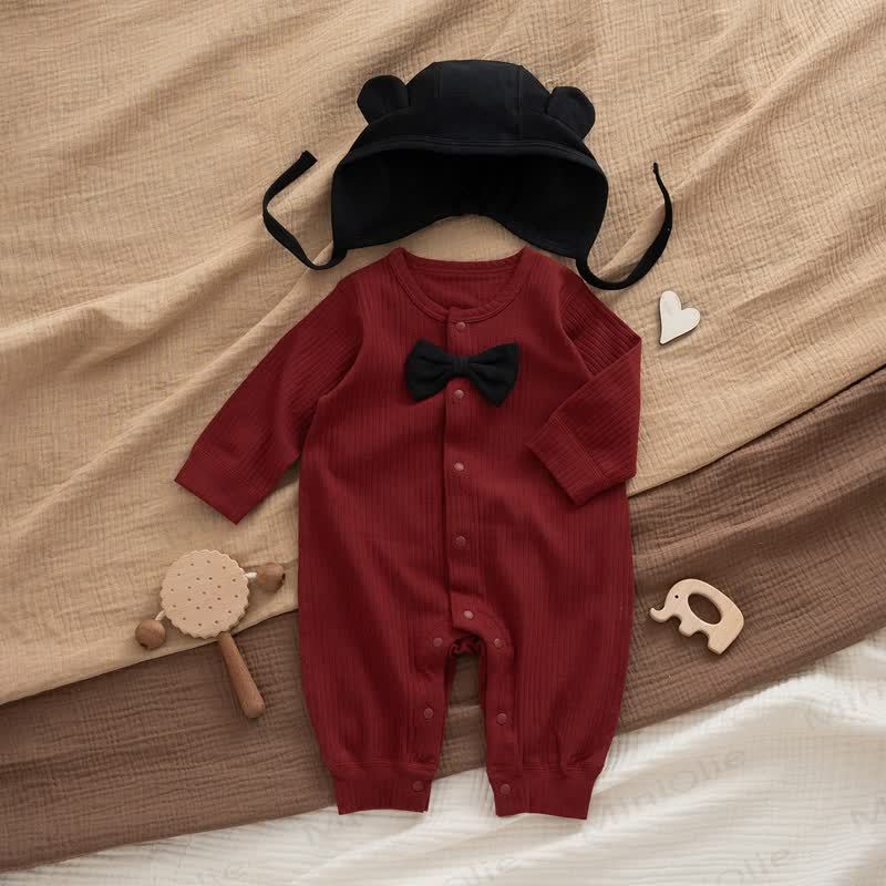 Baby Strampler mit Einfarbig, warm, für Neugeboren - Rot - 18-24M - image 2