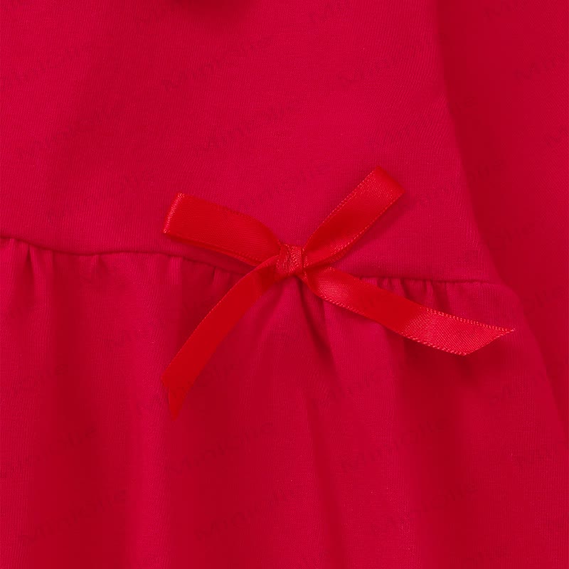 Baby Kleinkind Mädchen Schleife Liebe Kleid Stricken  - image 5