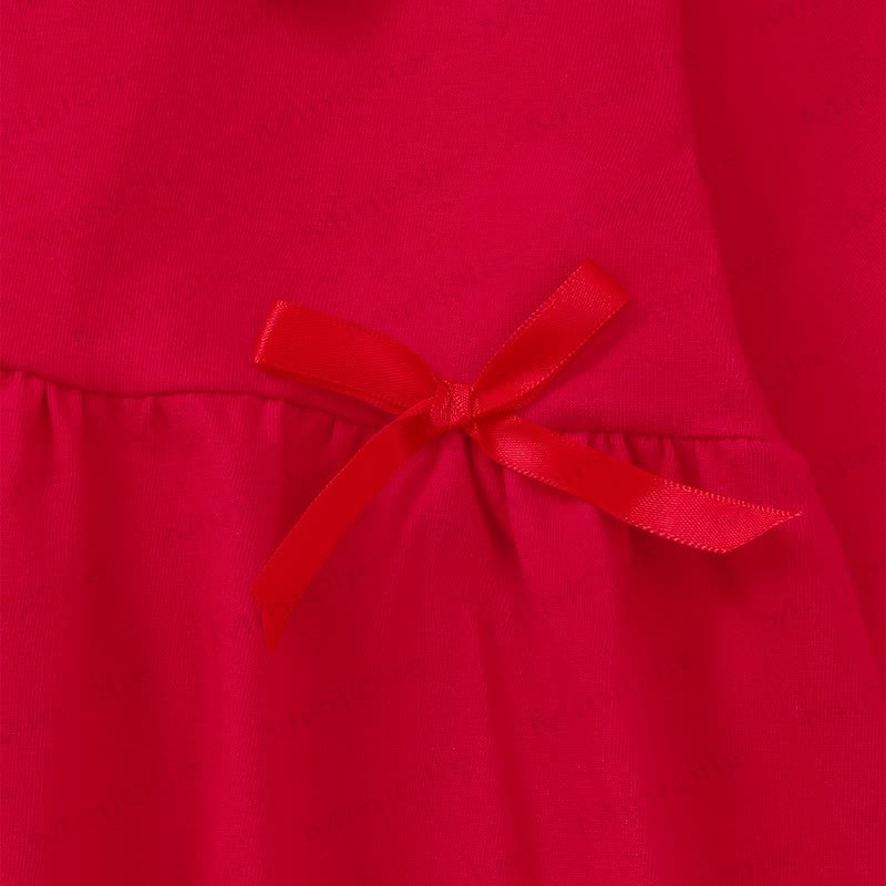 Baby Kleinkind Mädchen Schleife Liebe Kleid Stricken  - image 5