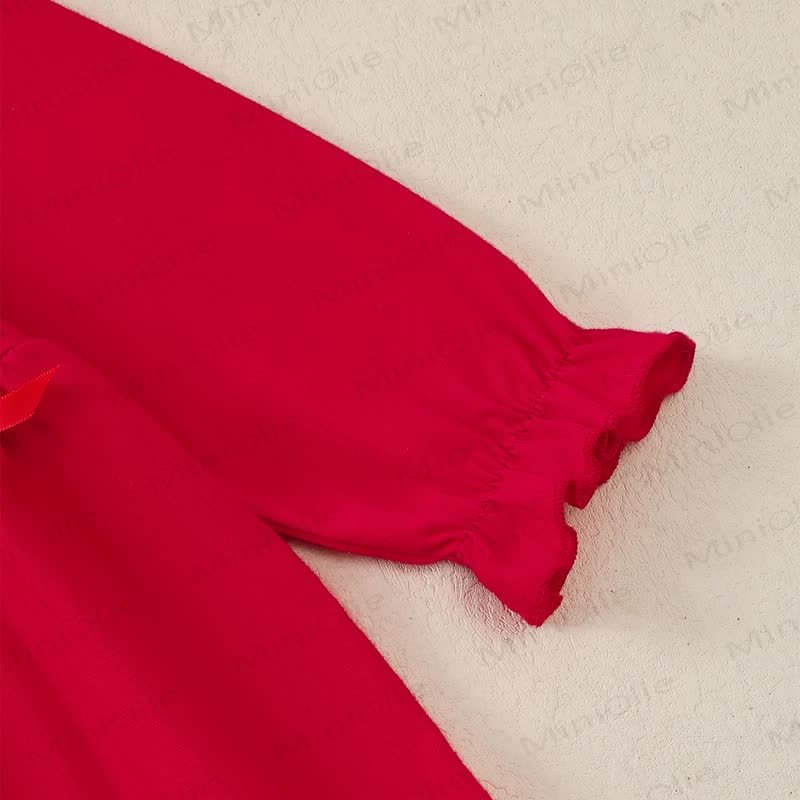 Baby Kleinkind Mädchen Schleife Liebe Kleid Stricken  - image 6