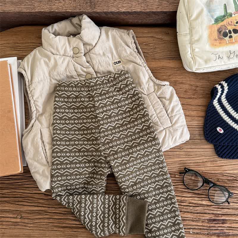 Gamaschen mit Blume für Baby und Kleinkind , Vlies gefüttert - Kaffee - 8Y - image 6