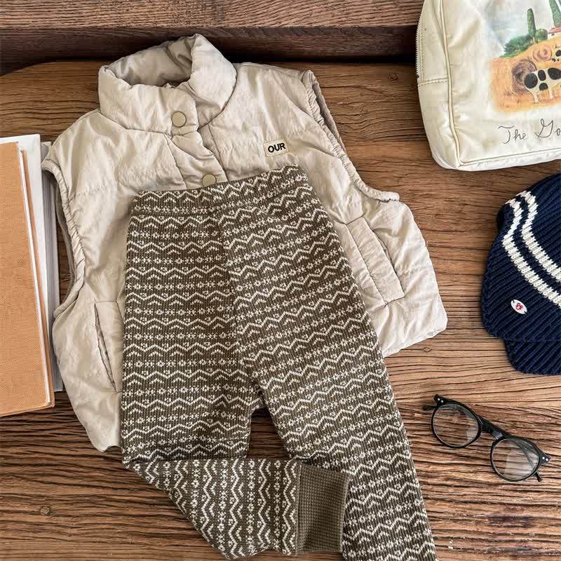 Gamaschen mit Blume für Baby und Kleinkind , Vlies gefüttert - Kaffee - 8Y - image 6