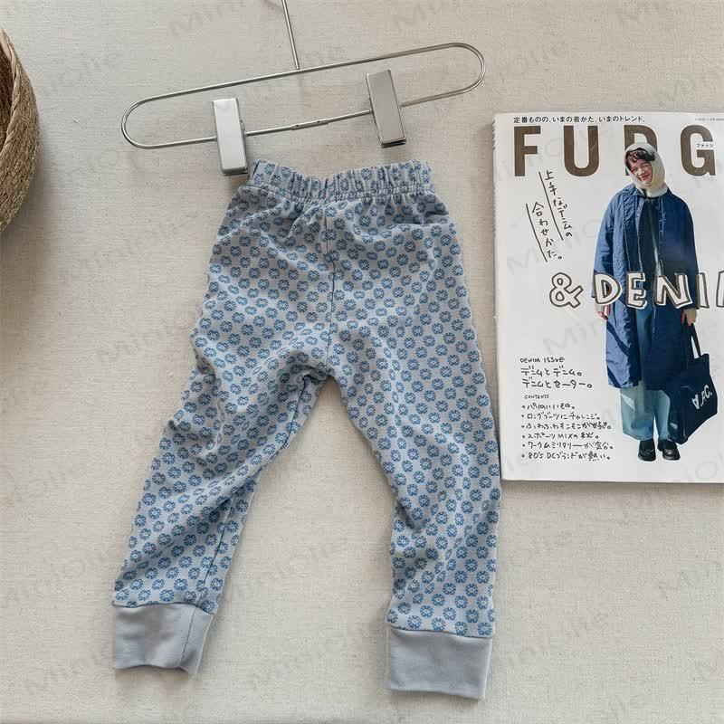 Gamaschen mit Blume für Baby und Kleinkinder - Blau - 8Y - image 4