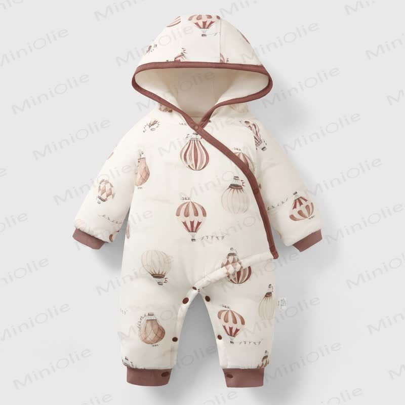 Gesteppt Baby Neugeboren Strampler mit Kapuze - Weiß - 2-3J - image 3