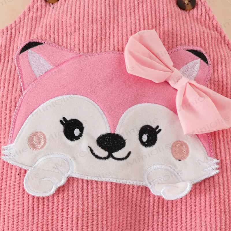 Baby Mädchen Cord mit Bodysuit und Schleife , Liebe mit fliegenden Overalls . - image 13