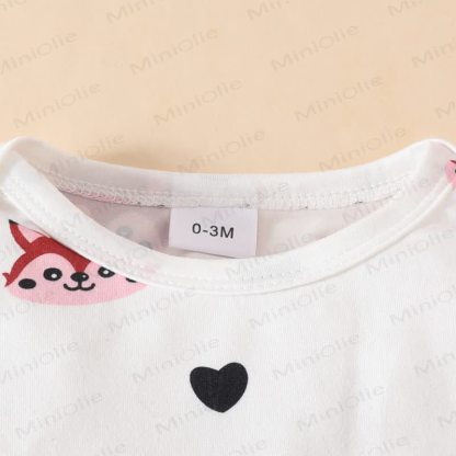 Baby Mädchen Cord mit Bodysuit und Schleife , Liebe mit fliegenden Overalls . - image 17