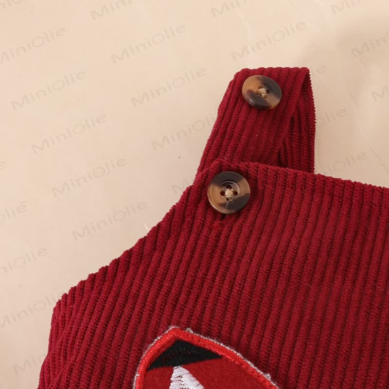 Baby Mädchen Cord mit Bodysuit und Schleife , Liebe mit fliegenden Overalls . - image 20