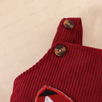 Baby Mädchen Cord mit Bodysuit und Schleife , Liebe mit fliegenden Overalls . - image 20