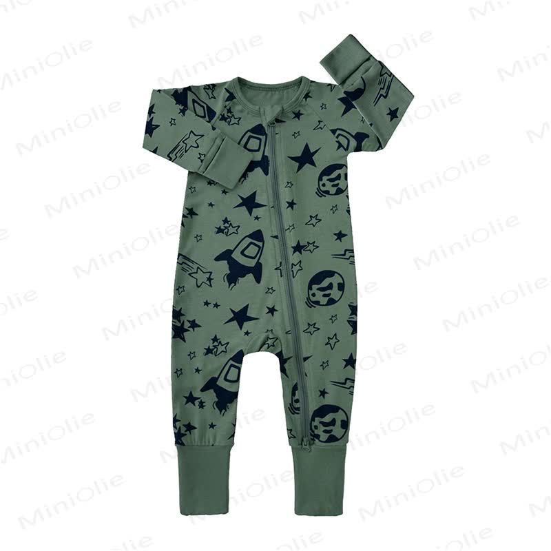 Baby Strampler mit Cartoon-Print - Grün - 18-24M - image 2