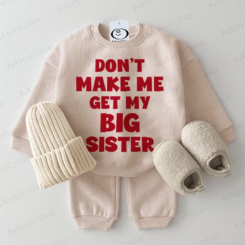 DON'T MAKE ME GET MY BIG SISTER, DAS 2-teilige Set meiner großen Beige in Baby zu holen - Beige - 2-3J - image 1