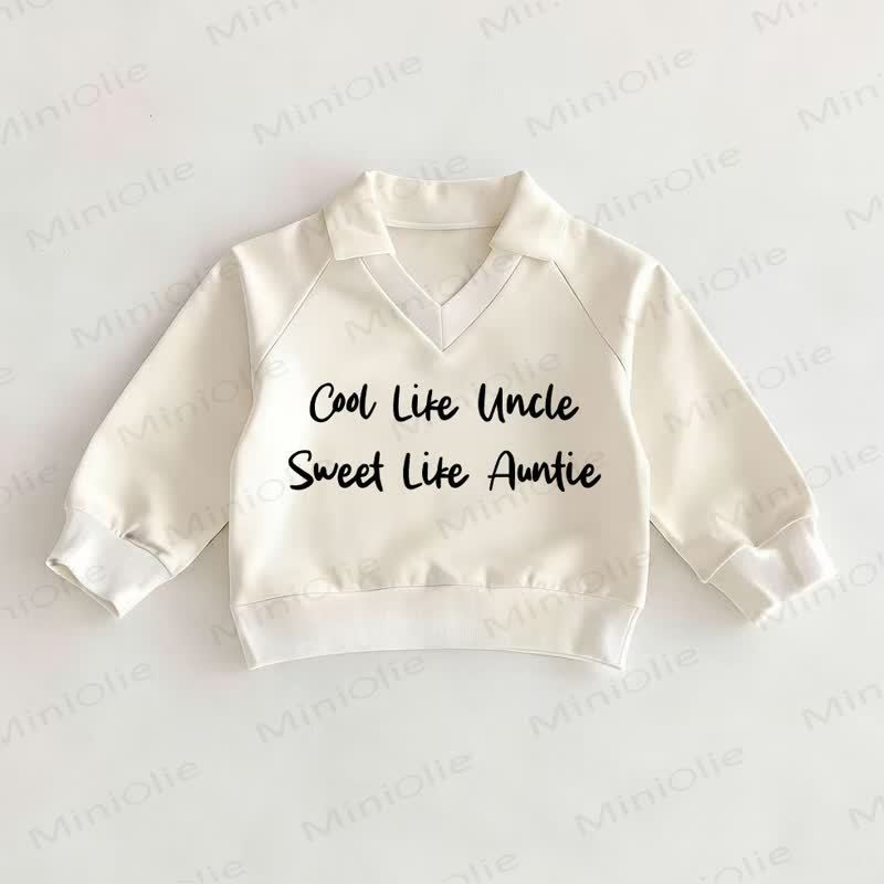 COOL wie UNCLE, SWEET wie AUNTIE – weißes Baby -Polo Spitze - Weiß - 2-3J - image 1