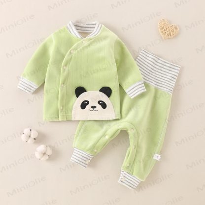 Baby Panda Vlies Pyjama , 2-teiliges Set - Grün - 2-3J - image 1
