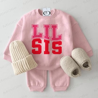 BIG/LIL SIS Baby Sweatshirt Set, 2-teilig , Rosa - Lil - 2-3J - image 2