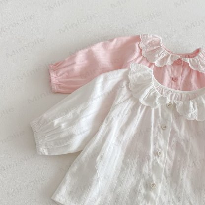 Overalls mit Blume und Hase für Baby und Kleinkinder / Einfarbig Spitze - image 10
