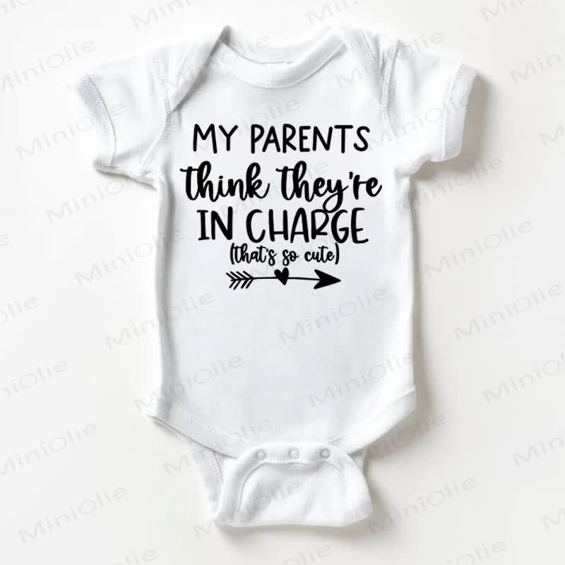 MY PARENTS THINK THEY'RE IN CHARGE (wie CUTE! ) Bodysuit Baby - Weiß - 18-24M - image 1