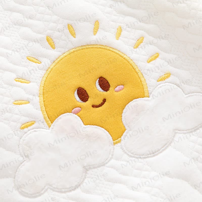 Baby -Cartoon- Pyjama mit Sonne und Wolken für Neugeboren - image 2