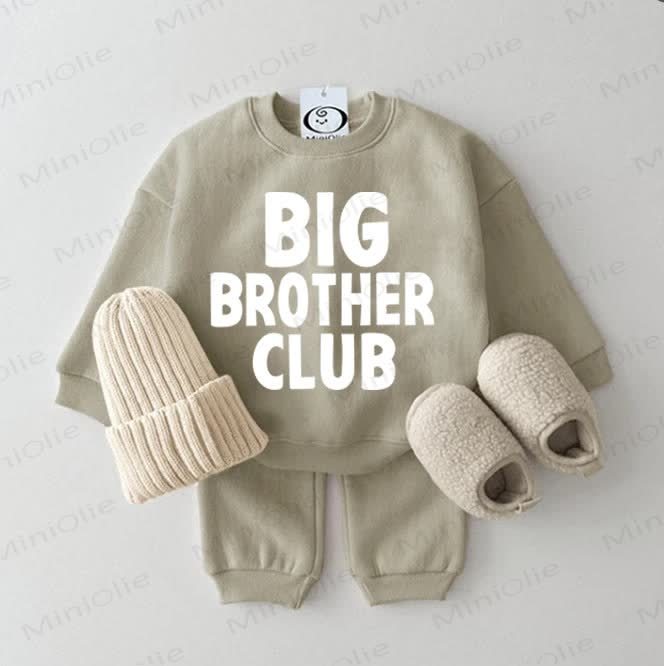 BIG BROTHER CLUB Baby Sweatshirt Set , Grau Grün, 2-teilig - Grau Grün - 2-3J - image 1