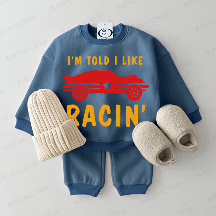 I'M TOLD I LIKE RACIN' – Baby Sportanzug , 2- Set - Blau - 2-3J - image 1