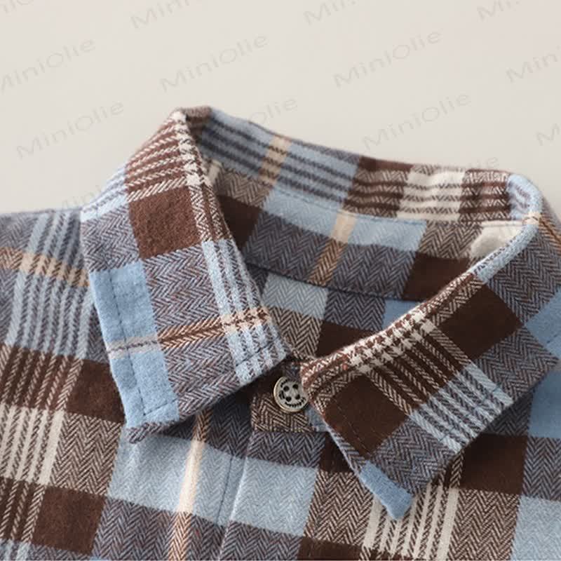 Baby Kleinkind Junge Hunde-Karo - Denim 2-teiliges Set - image 6