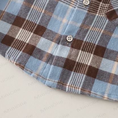 Baby Kleinkind Junge Hunde-Karo - Denim 2-teiliges Set - image 10