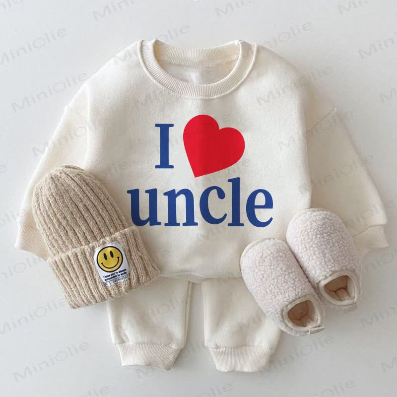 I UNCLE Baby Liebe Sweatshirt Weiß 2-teiliges Set - Weiß - 2-3J - image 1