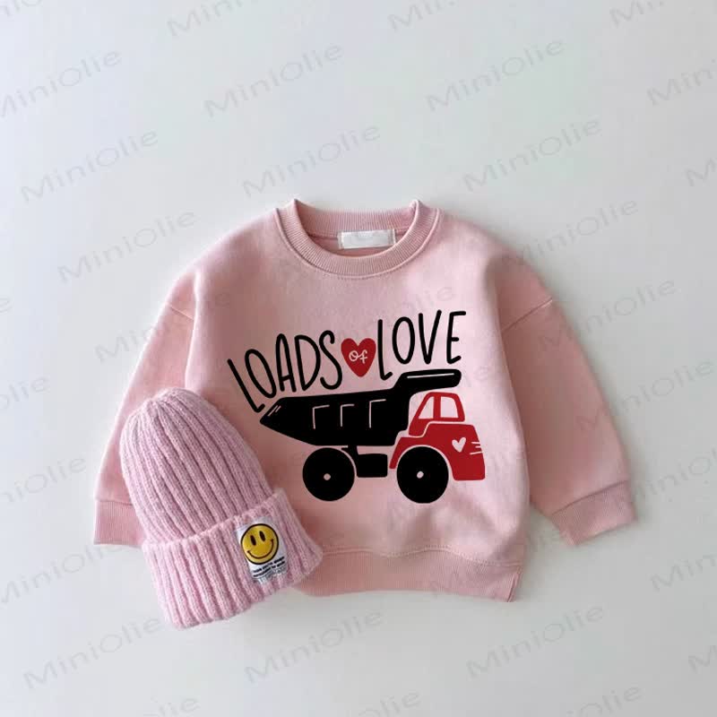 LOADS OF LOVE Baby Rosa Girl Auto Sweatshirt - Rosa - 2-3J - image 1