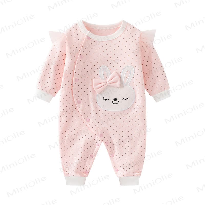 Baby Hase - Strampler mit Schleife - Rosa Punkt - 18-24M - image 6