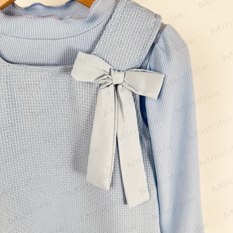 Kleid/ Spitze mit Schleife für Kleinkinder , Einfarbig, für Baby und Kleinkind / Mädchen - image 8