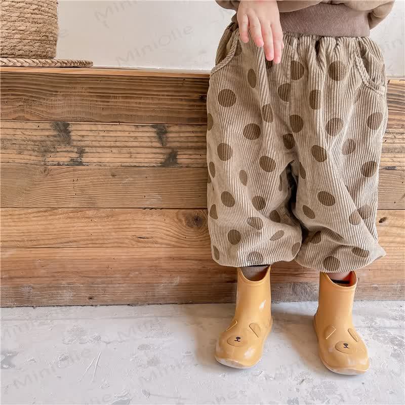 Baby Kleinkind mit Cord Punkt und Vlies - Kaffee - 8Y - image 6