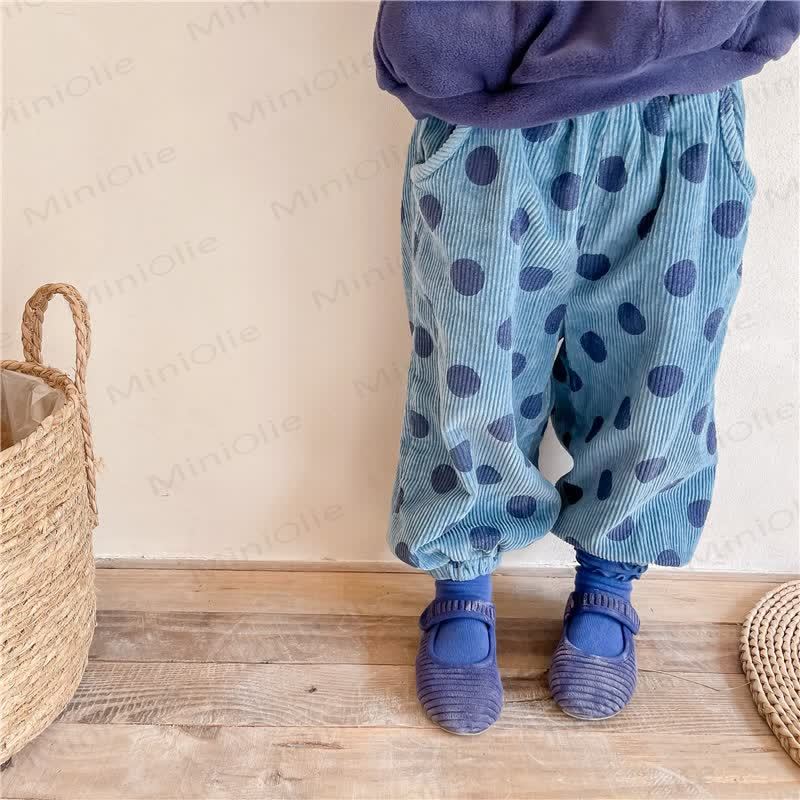 Baby Kleinkind mit Cord Punkt und Vlies - Blau - 8Y - image 2