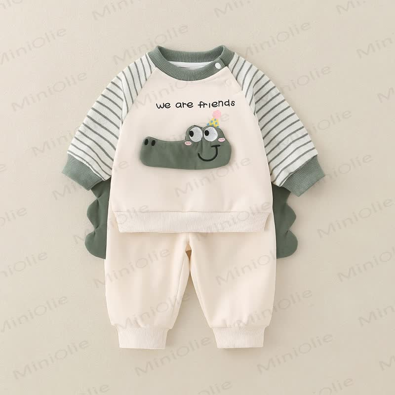 Baby Kleinkind Tier -Tier-2-teiliges Set - Beige Krokodil - 3-5J - image 3