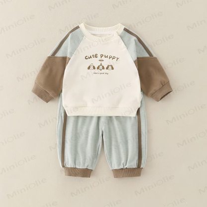 Baby Kleinkind Tier -Tier-2-teiliges Set - Kaffee Spleißen Hund - 3-5J - image 6