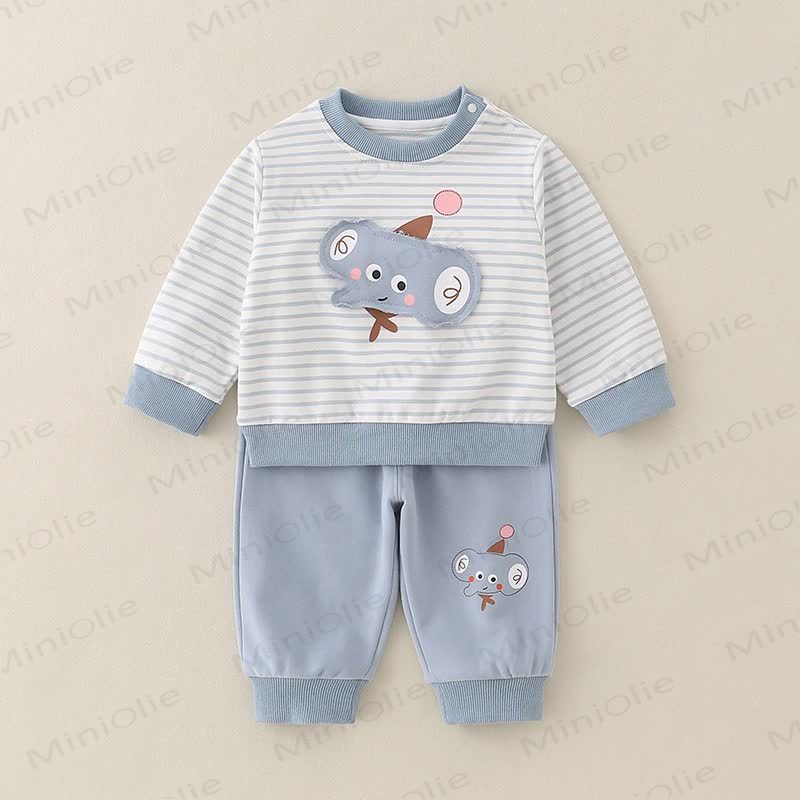 Baby Kleinkind Tier -Tier-2-teiliges Set - Blau Elefant - 3-5J - image 7