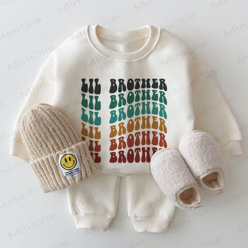 LIL BROTHER Baby Sweatshirt mit Slogan, 2-teiliges Set , weiß - Weiß - 2-3J - image 1