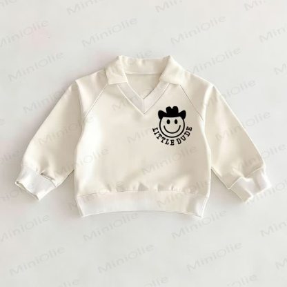 LITTLE DUDE Baby Smiley Weißes Polo Spitze - Weiß - 2-3J - image 1