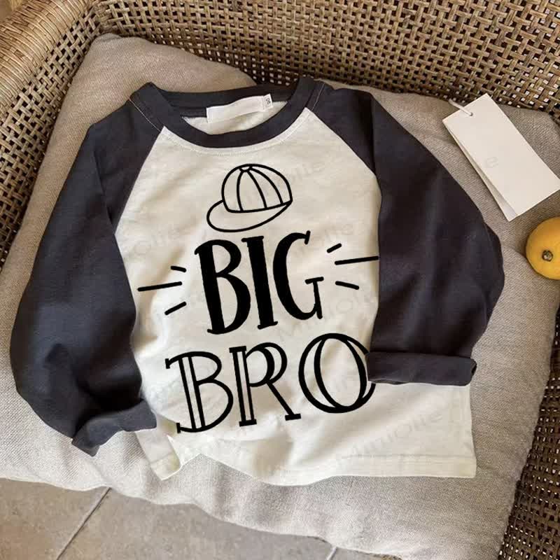 BIG BRO Baby Dunkelgraues Raglan-T-Shirt - Drak Gray - 2-3J - image 1